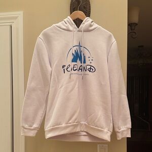 Iceland the coolest place on earth (in disney font) white Hoodie Blue Graphic